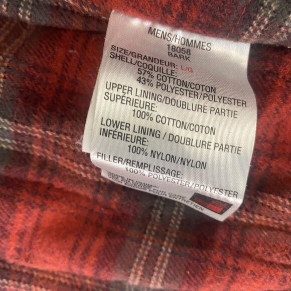 Vintage Woolrich Original Outdoor Canvas Vest L Brown Zip Quilted Flannel Lined - Picture 3 of 11